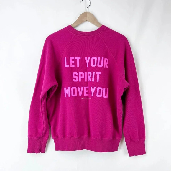 Peloton Spiritual Gangster Berry Red Let your Spirit Move You Sweatshirt Size M - Picture 1 of 7